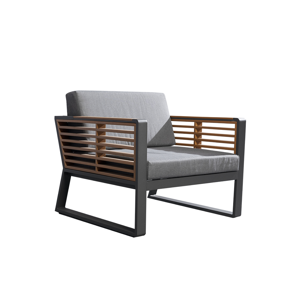 Outdoor Teak Single Sofa Chair – Modern Patio Lounge Seat - Image 2