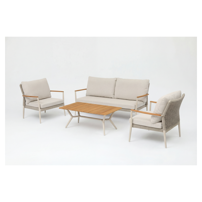 Luxury Teak Outdoor Sofa with Quick-Dry Cushions - Image 2