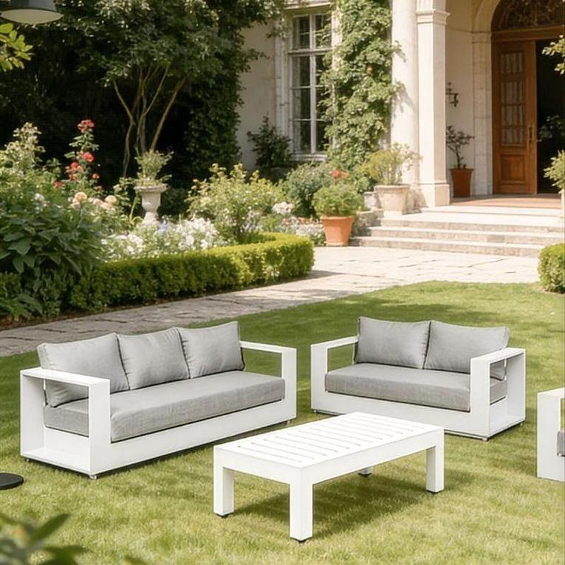 Minimalist Outdoor Sofa with Quick-Dry Cushions - Image 3