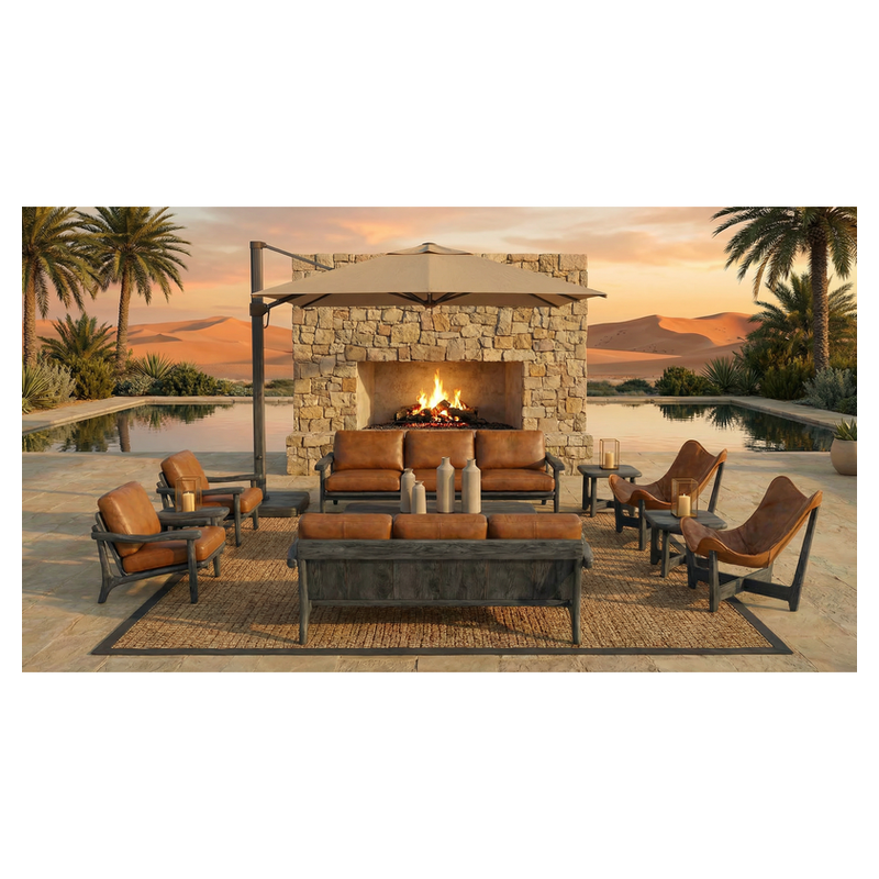 Vintage Industrial 3-Seater Outdoor Sofa - Image 2