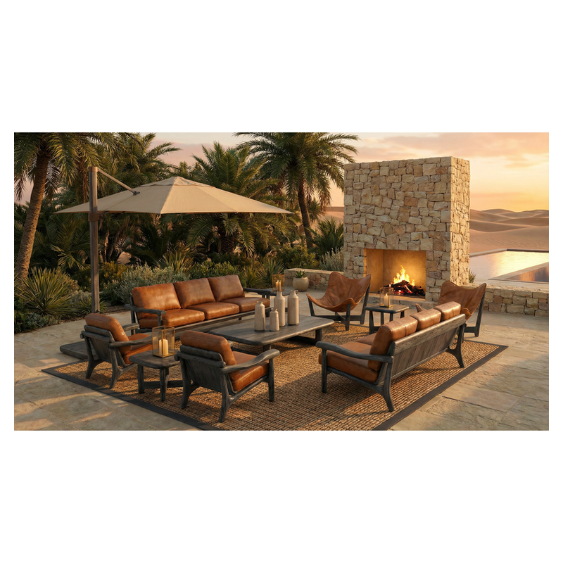 Vintage Industrial 3-Seater Outdoor Sofa - Image 3