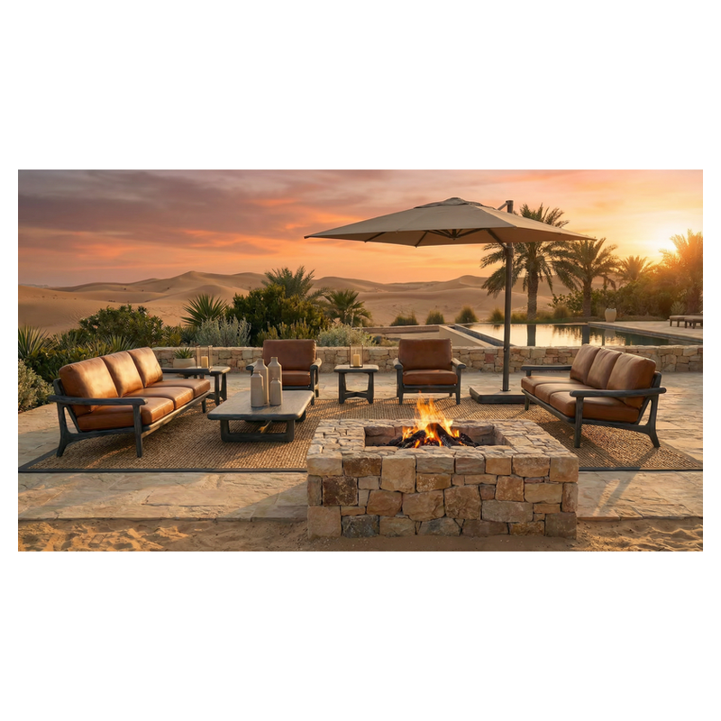 Vintage Industrial 3-Seater Outdoor Sofa - Image 4