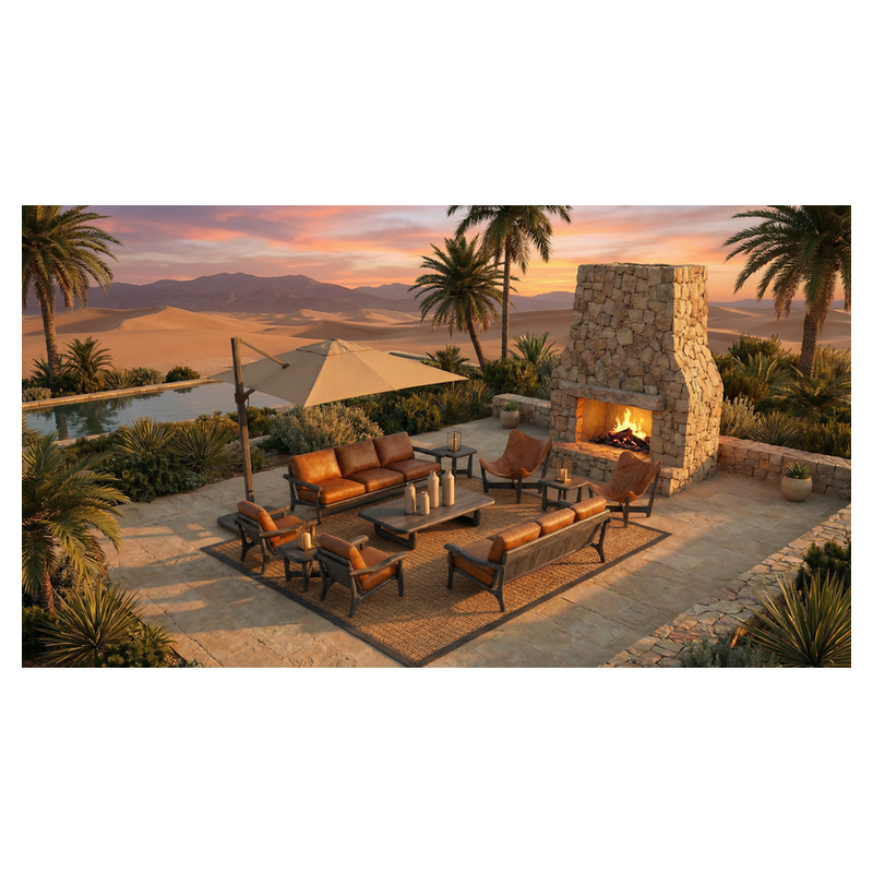 Vintage Industrial 3-Seater Outdoor Sofa - Image 5