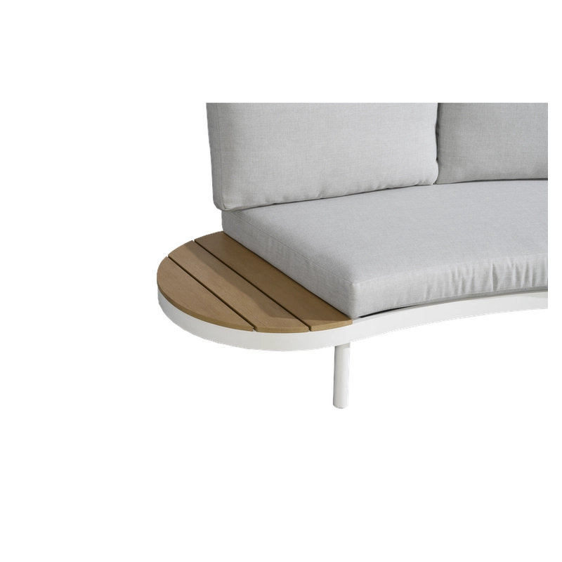 Curved Teak Modular Outdoor Sofa Set - Image 3