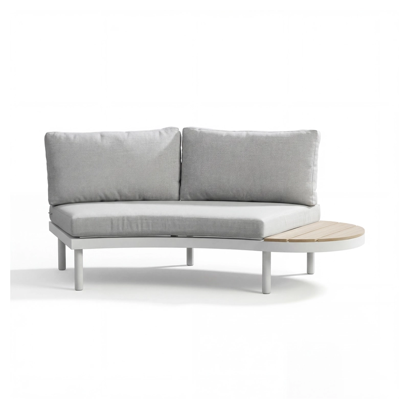 Curved Teak Modular Outdoor Sofa Set - Image 4