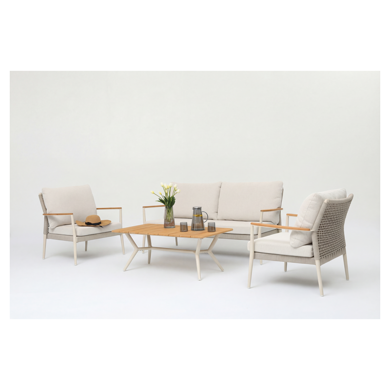 Luxury Teak Outdoor Sofa with Quick-Dry Cushions - Image 3