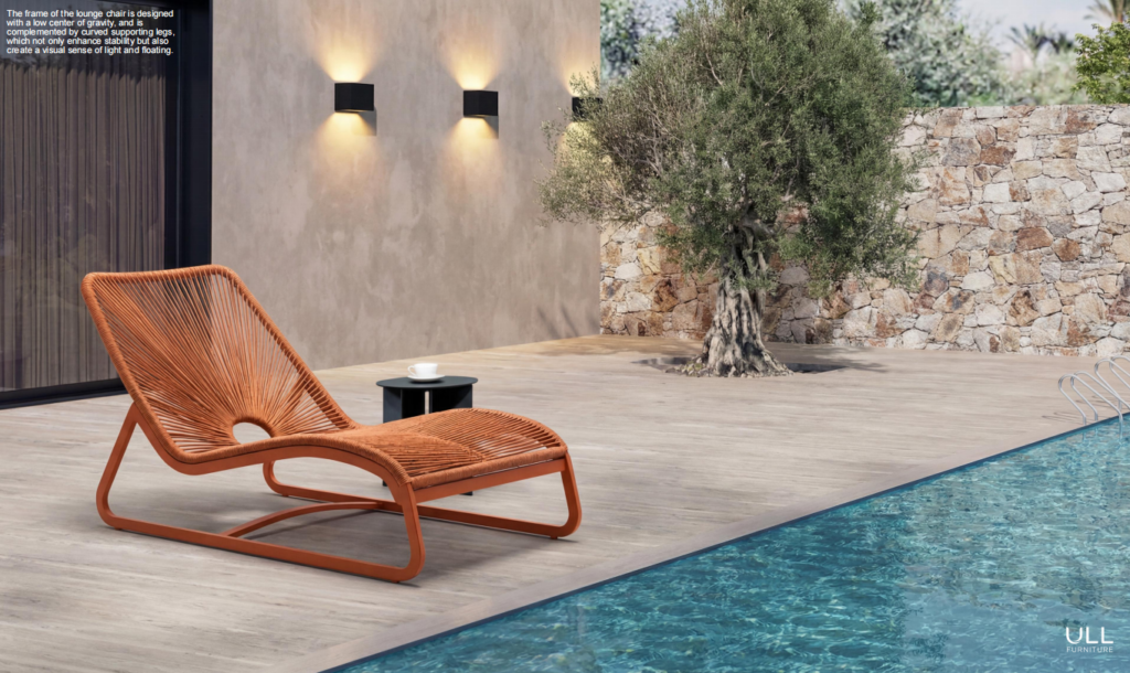 curved woven outdoor sofa