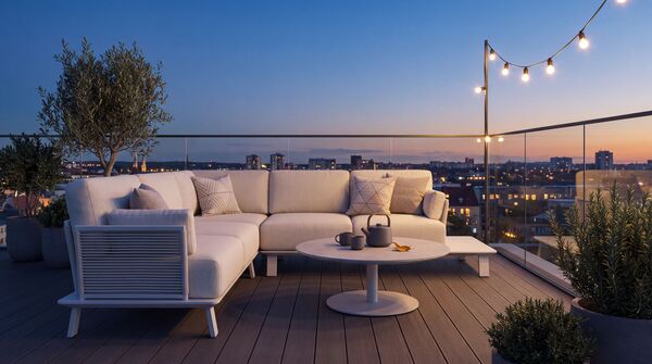 l shaped outdoor sofa