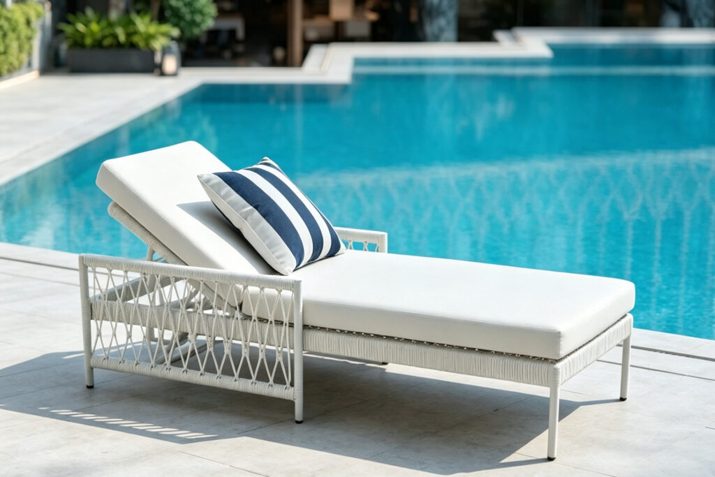 powder coated aluminum lounge chair