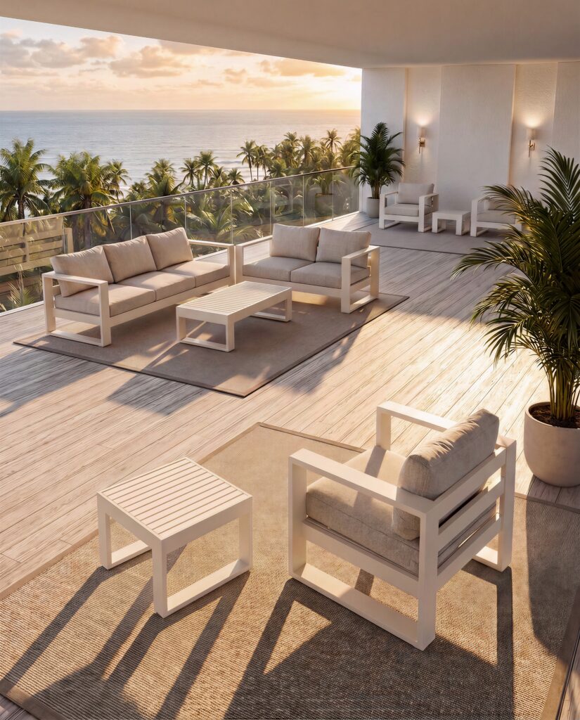 Weather-resistant patio sofa